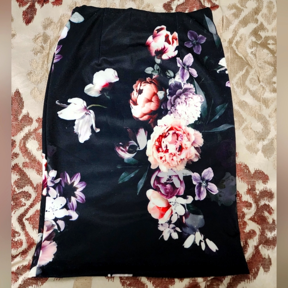 Long floral skirt